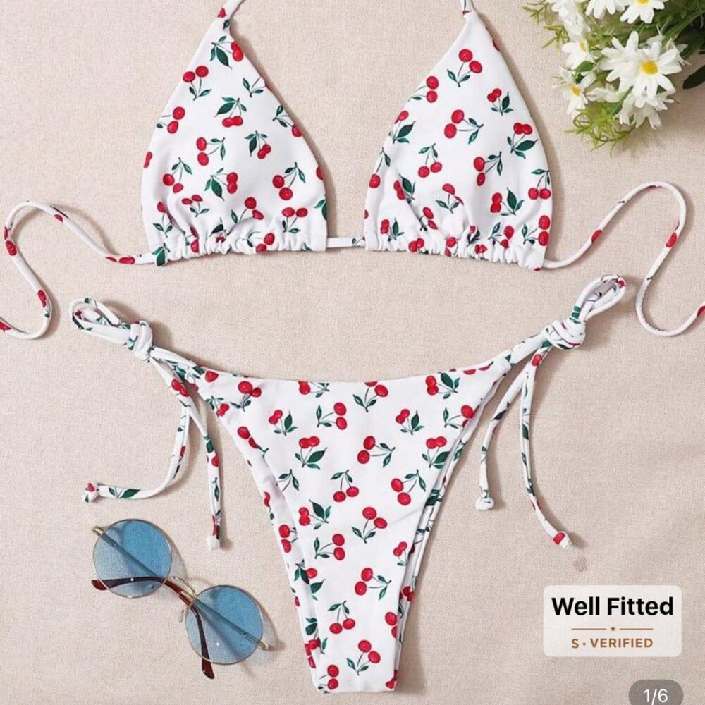 Cherry Triangle Bikini